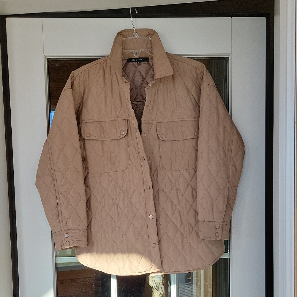 Blu Pepper Light Brown Quilted Jacket
